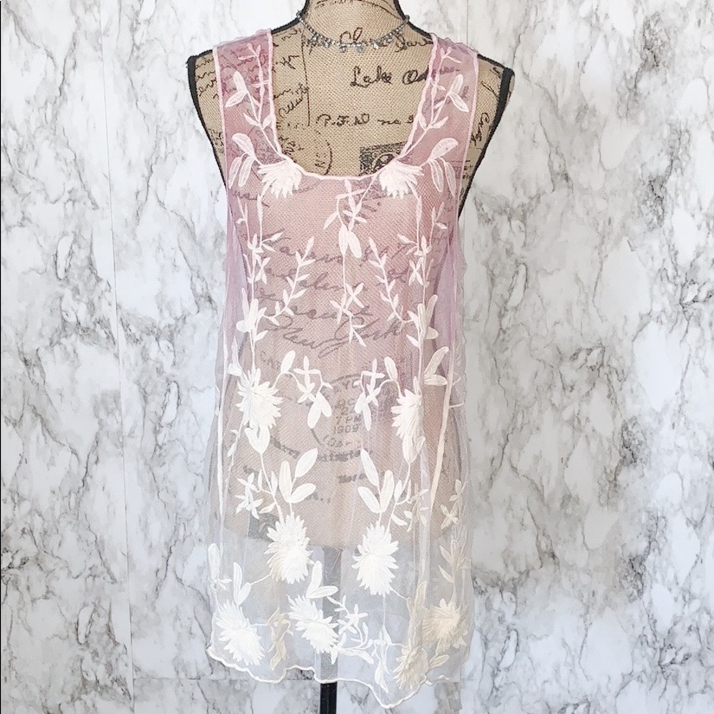 KRISTINE | Sheer Ombré Tank  L/XL